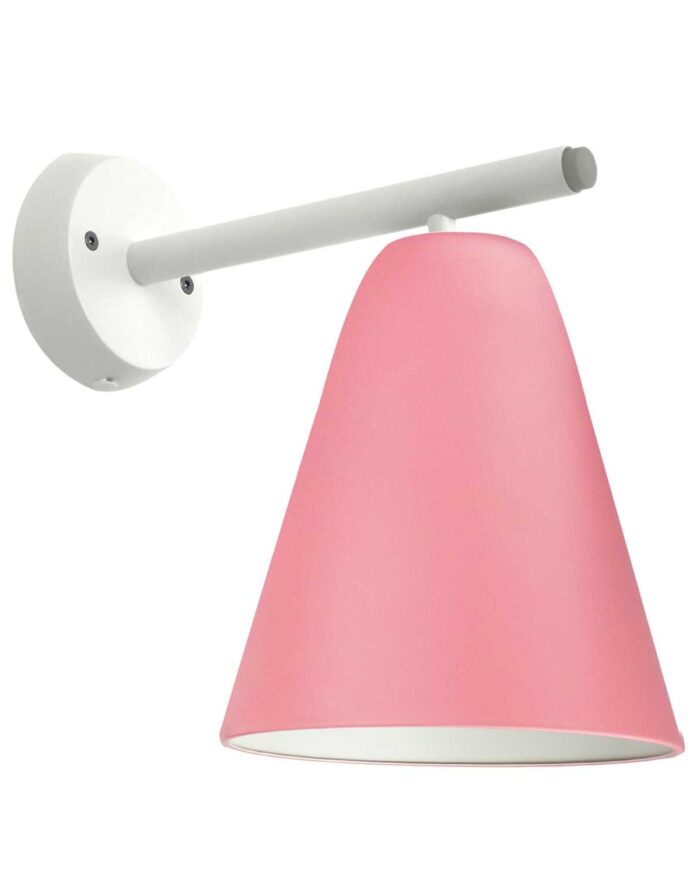 White Wall Lamp Rose Shade