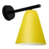 Black Wall Lamp Zinc Yellow Shade