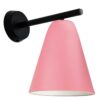 Black Wall Lamp Rose Shade